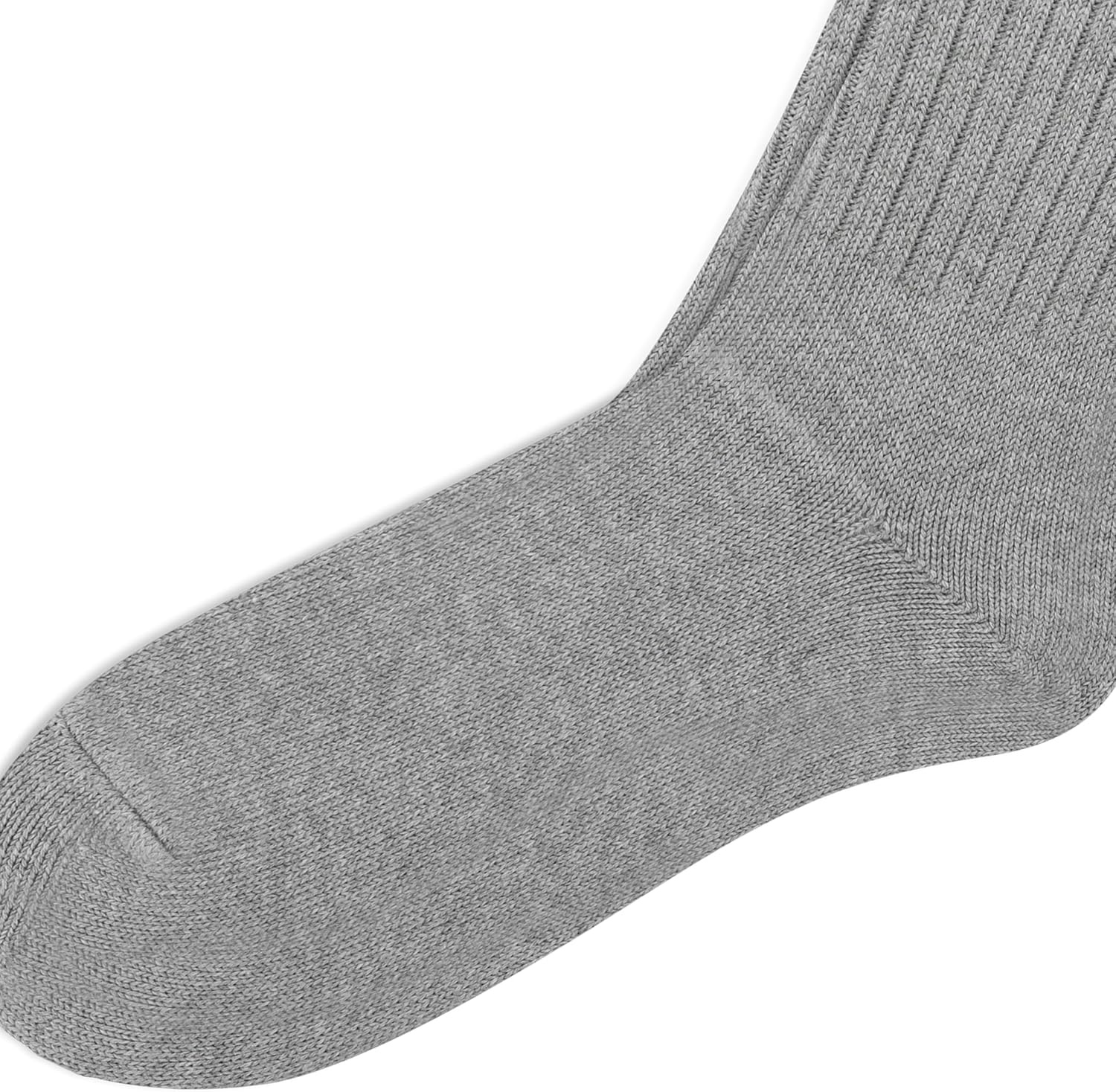 imagePOLO RALPH LAUREN Womens Casual Solid Color Crew Socks 1 Pair Combed Cotton ComfortGray