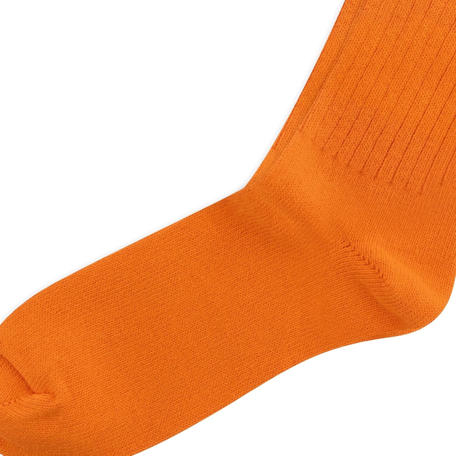 imagePOLO RALPH LAUREN Womens Casual Solid Color Crew Socks 1 Pair Combed Cotton ComfortOrange