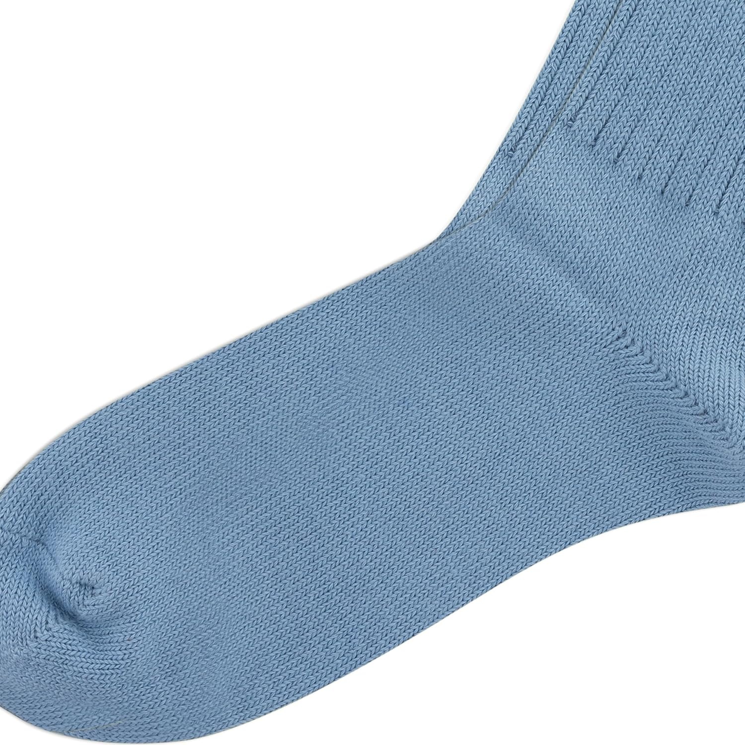 imagePOLO RALPH LAUREN Womens Casual Solid Color Crew Socks 1 Pair Combed Cotton ComfortSoft Blue