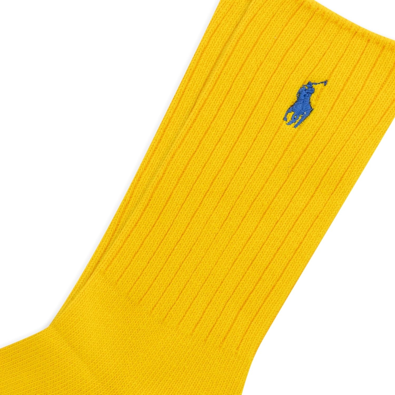 imagePOLO RALPH LAUREN Womens Casual Solid Color Crew Socks 1 Pair Combed Cotton ComfortYellow
