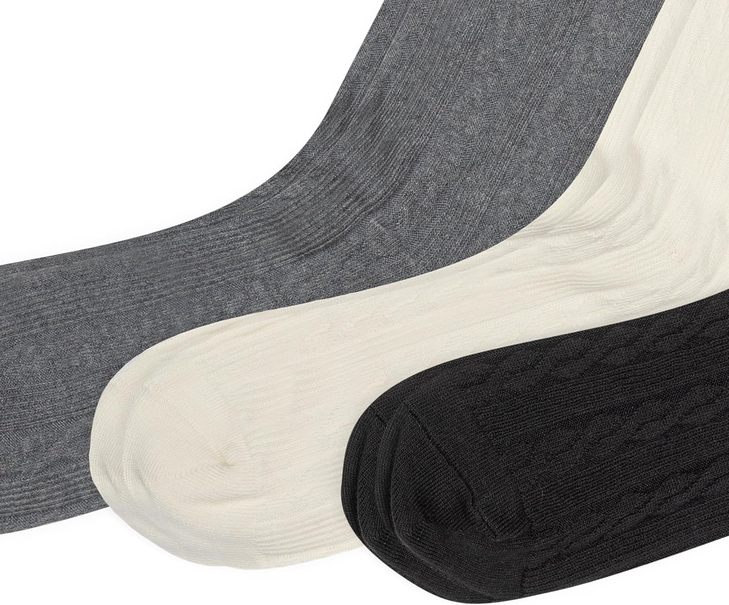 imagePOLO RALPH LAUREN Womens Classic Cotton Cable Crew Socks 3 Pair Pack Soft Cotton ComfortBlack Assorted