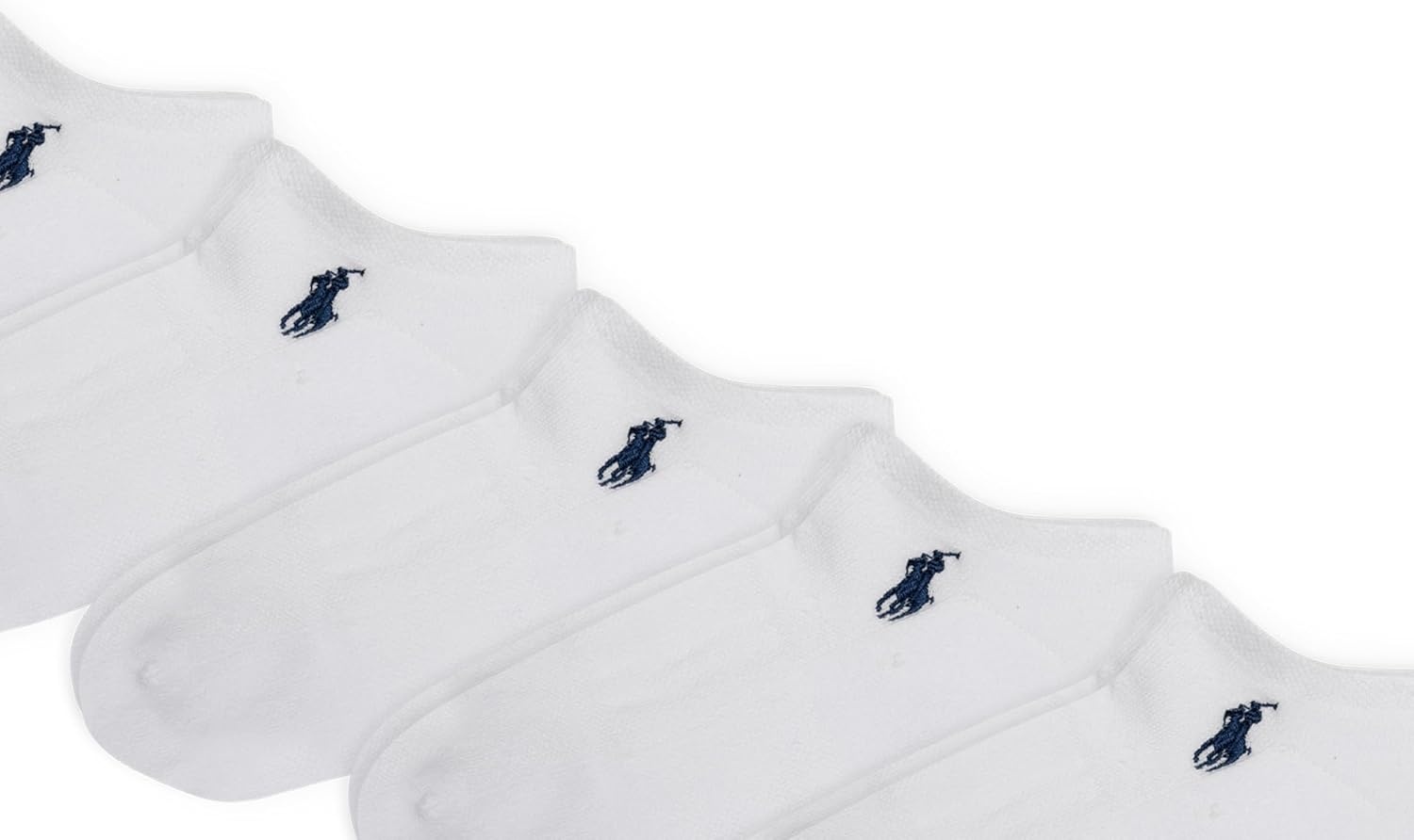 imagePOLO RALPH LAUREN Womens Classic Sport Flat Knit LowCut Socks 6PackWhite