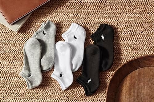 imagePOLO RALPH LAUREN Womens Classic Sport Sneaker Liner Socks 3 Pair Pack Nonslip Gripper amp Arch SupportBlack