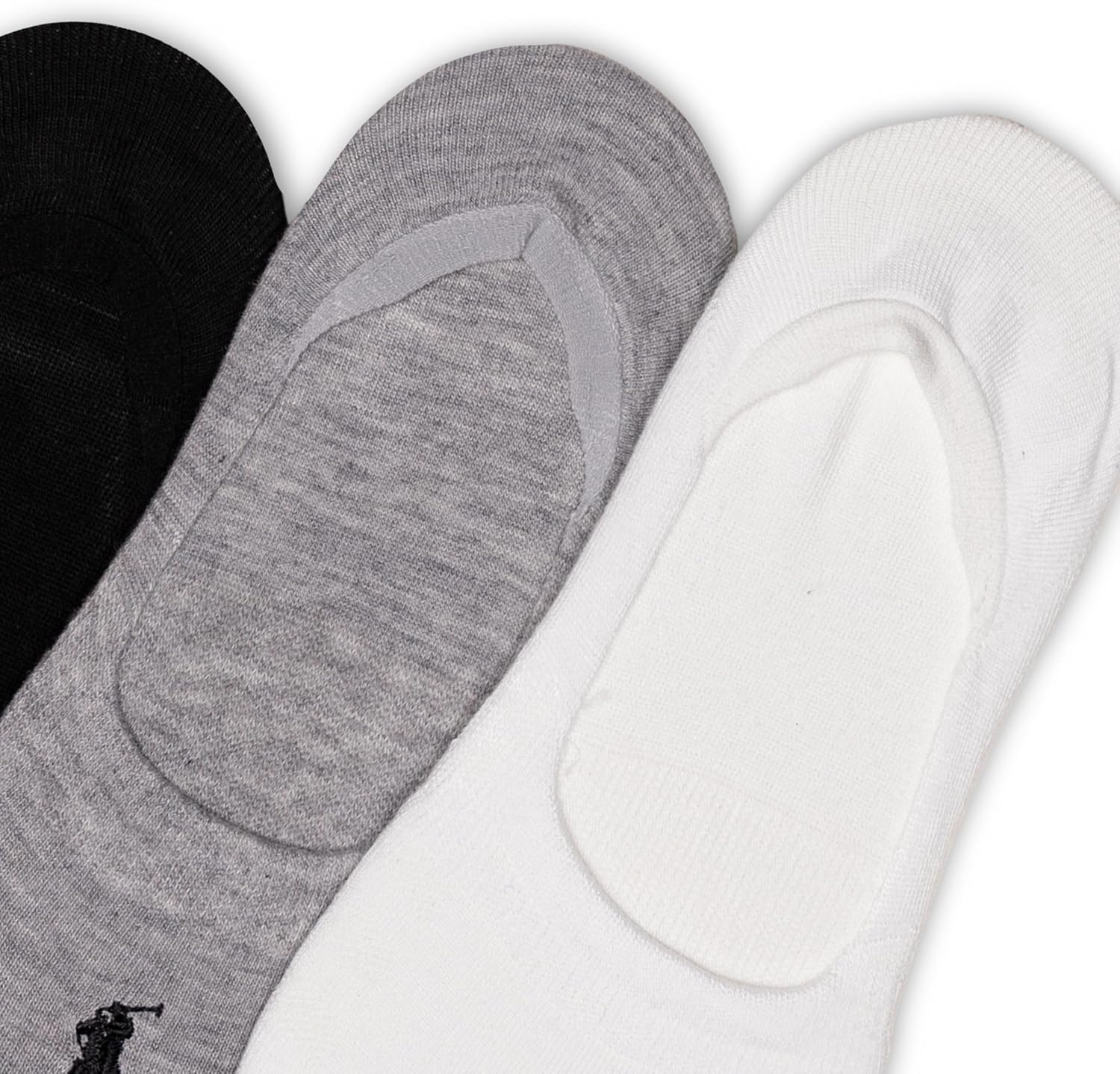 imagePOLO RALPH LAUREN Womens Classic Sport Sneaker Liner Socks 3 Pair Pack Nonslip Gripper amp Arch SupportGray Heather Assorted