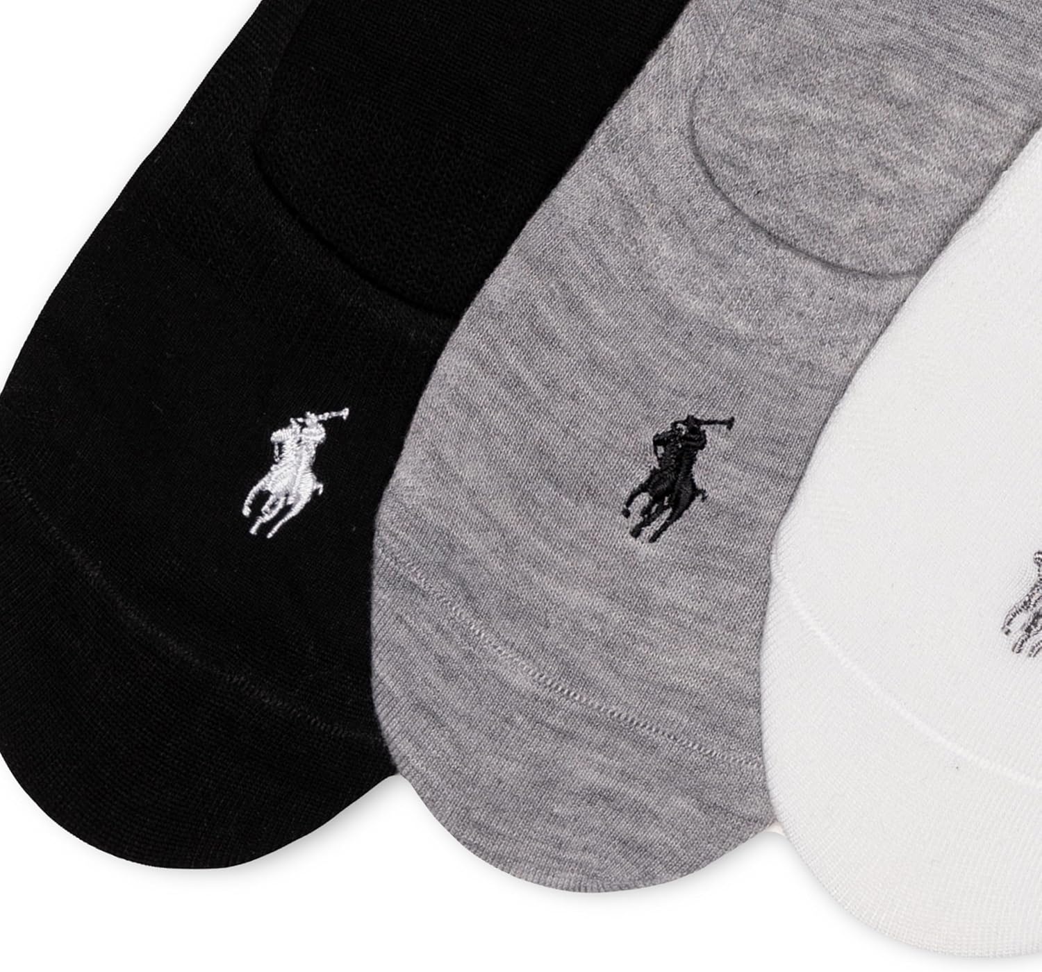 imagePOLO RALPH LAUREN Womens Classic Sport Sneaker Liner Socks 3 Pair Pack Nonslip Gripper amp Arch SupportGray Heather Assorted