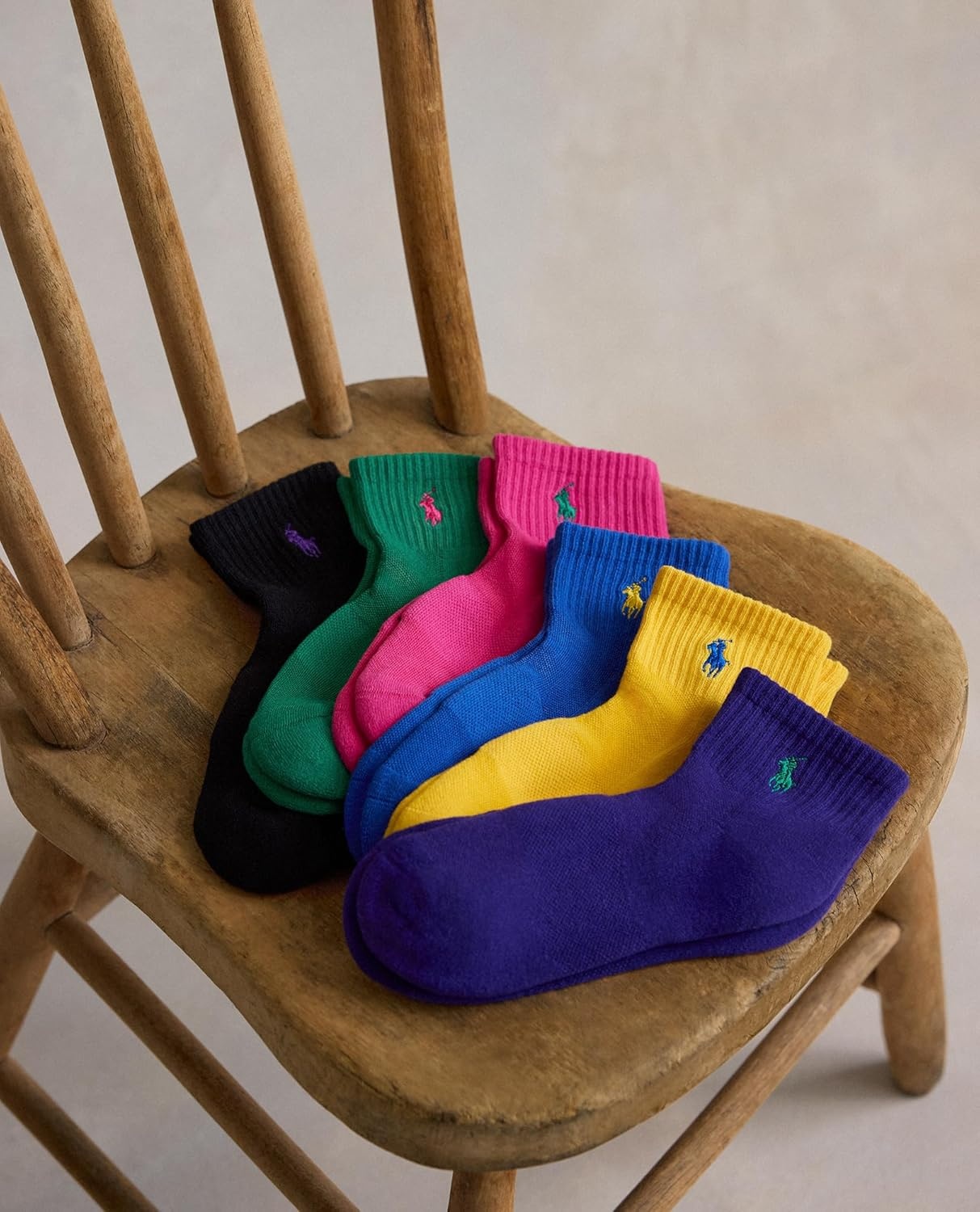 imagePOLO RALPH LAUREN Womens Performance Cotton Ankle Socks 6 Pair Pack Breathable Mesh amp Sport CushioningOatmeal Heather Assorted