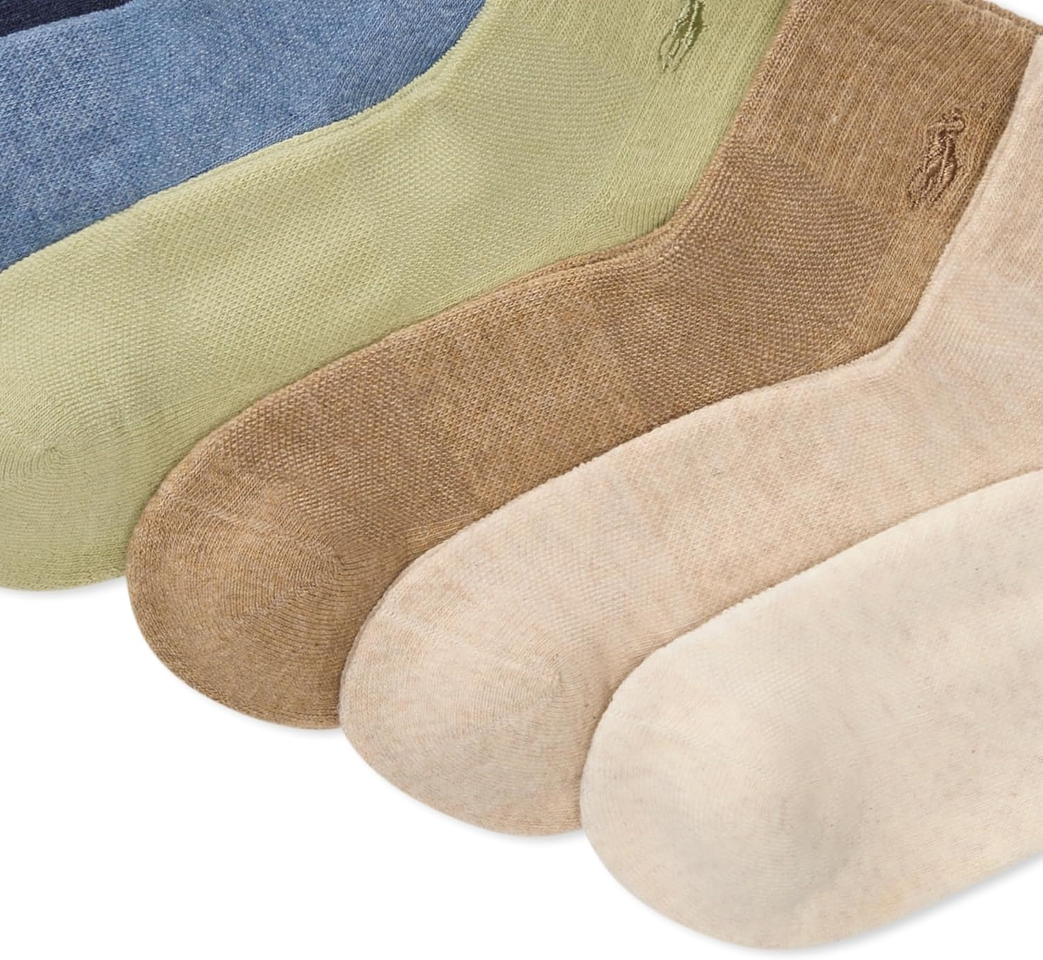 imagePOLO RALPH LAUREN Womens Performance Cotton Ankle Socks 6 Pair Pack Breathable Mesh amp Sport CushioningOatmeal Heather Assorted