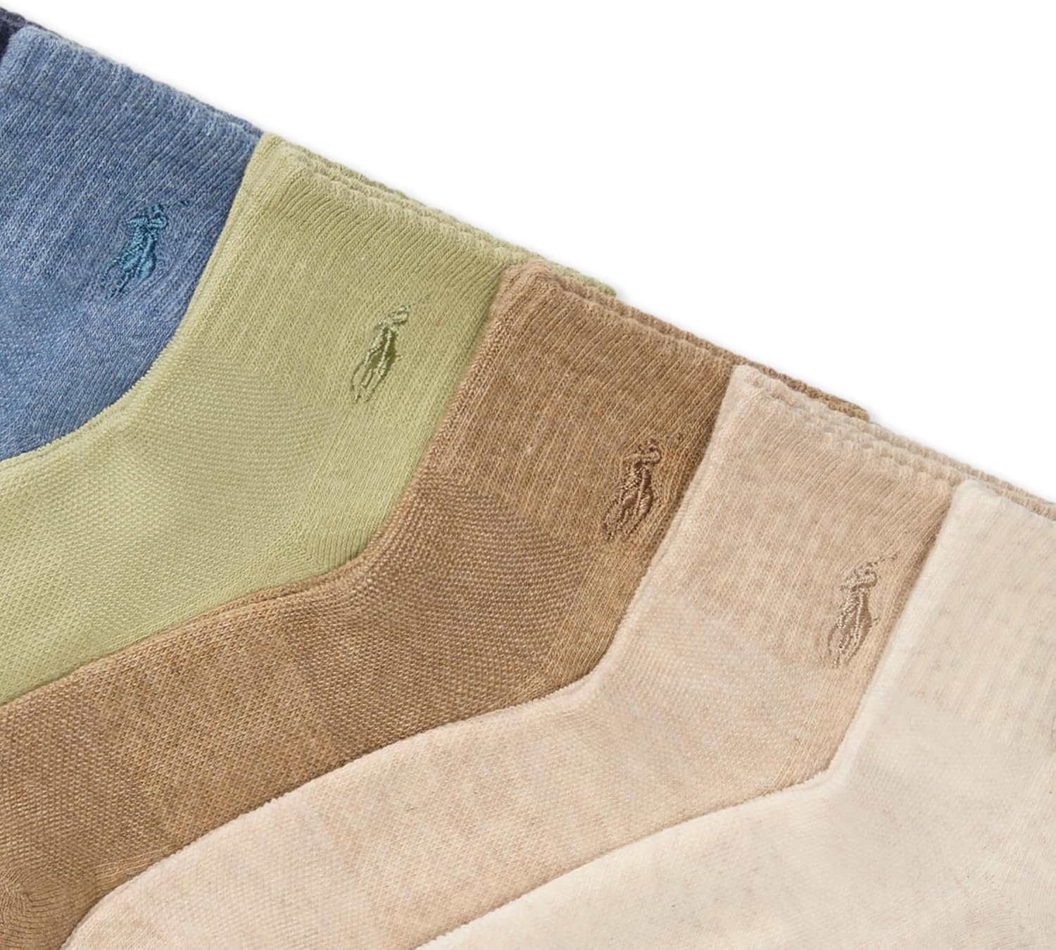 imagePOLO RALPH LAUREN Womens Performance Cotton Ankle Socks 6 Pair Pack Breathable Mesh amp Sport CushioningOatmeal Heather Assorted
