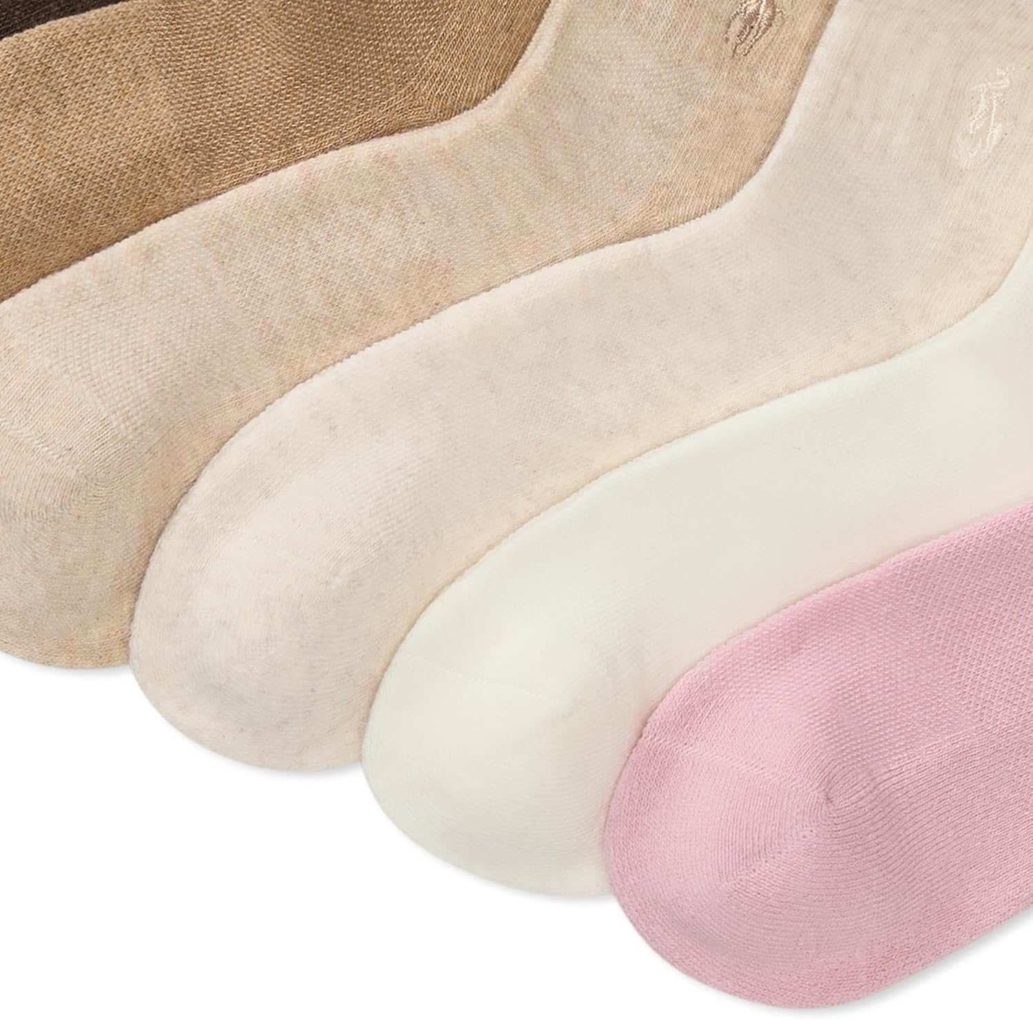 imagePOLO RALPH LAUREN Womens Performance Cotton Ankle Socks 6 Pair Pack Breathable Mesh amp Sport CushioningSoft Pink