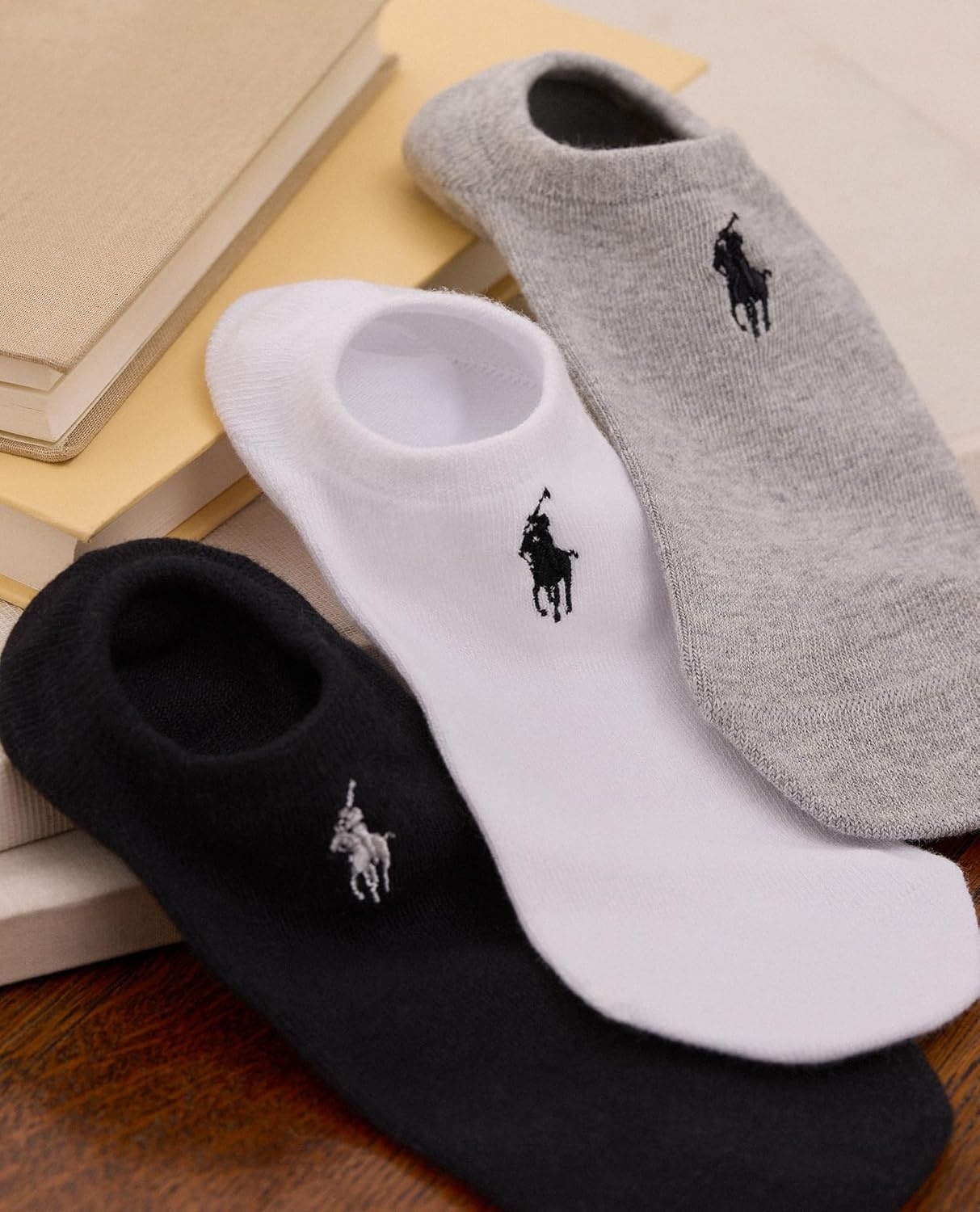 imagePOLO RALPH LAUREN Womens Performance Cotton Liner Socks 6 Pair Pack Breathable Mesh amp Sport CushioningGray Assorted