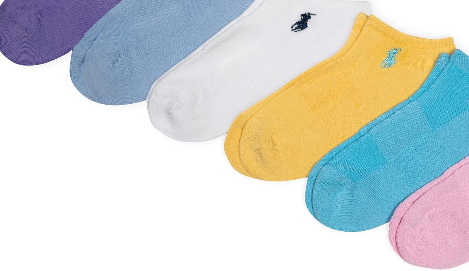 imagePOLO RALPH LAUREN Womens Performance Cotton Low Cut Socks 6PackLight Assorted