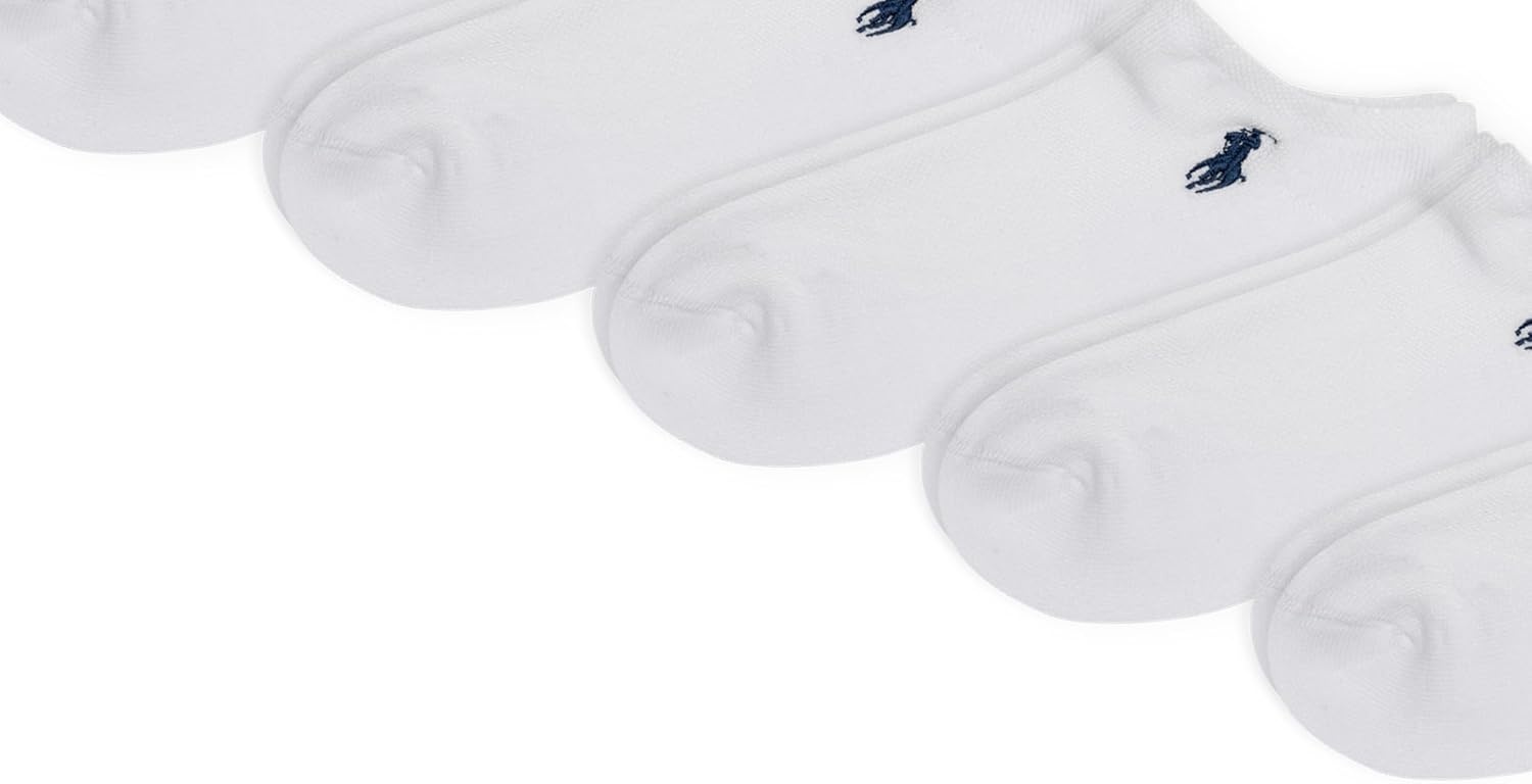 imagePOLO RALPH LAUREN Womens Performance Cotton Low Cut Socks 6PackWhite