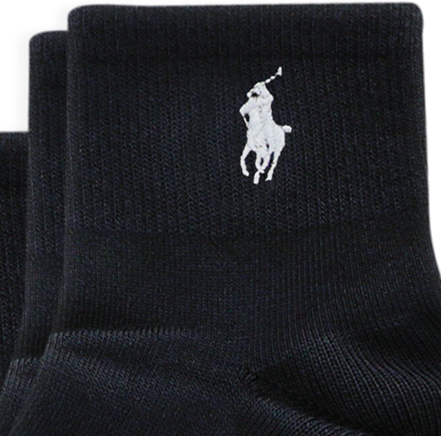 imagePOLO RALPH LAUREN Womens Super Soft Ankle Socks 3 Pair Pack Reinforced Heel amp ToeBlack