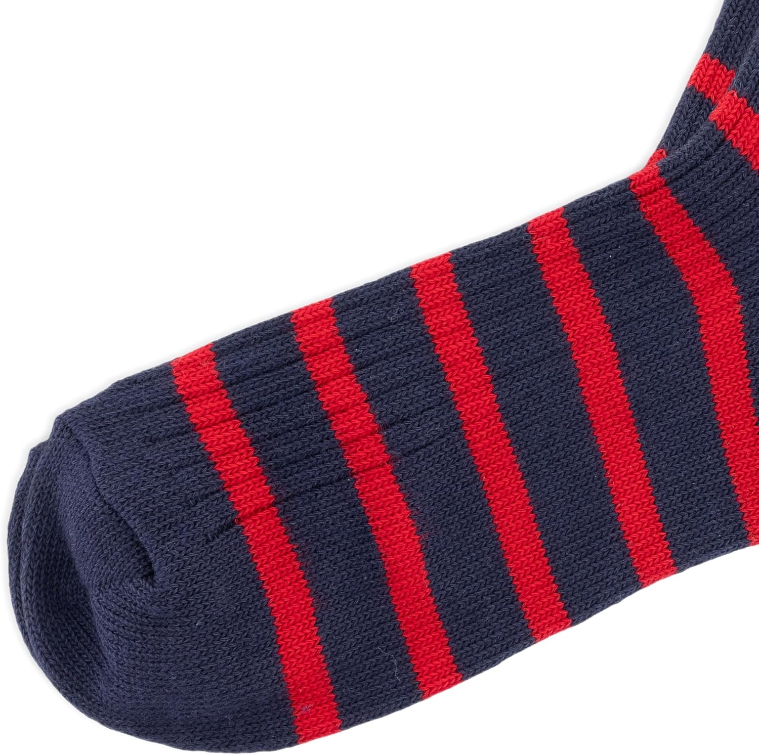 imagePOLO RALPH LAUREN womens Lettuce Edge Ankle Socks 1 Pair Pack Sustainable Cotton ComfortNavy Stripe