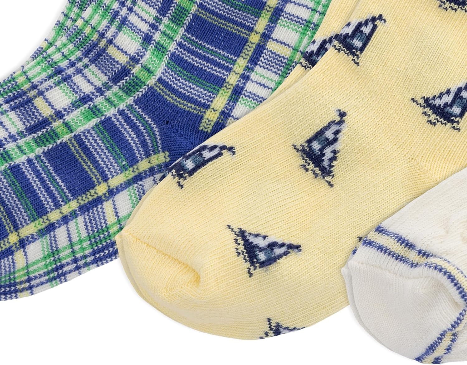 imagePolo Ralph Lauren Baby Boys Nautical Sailing Ankle Socks 3 Pair PackSailing Ivory