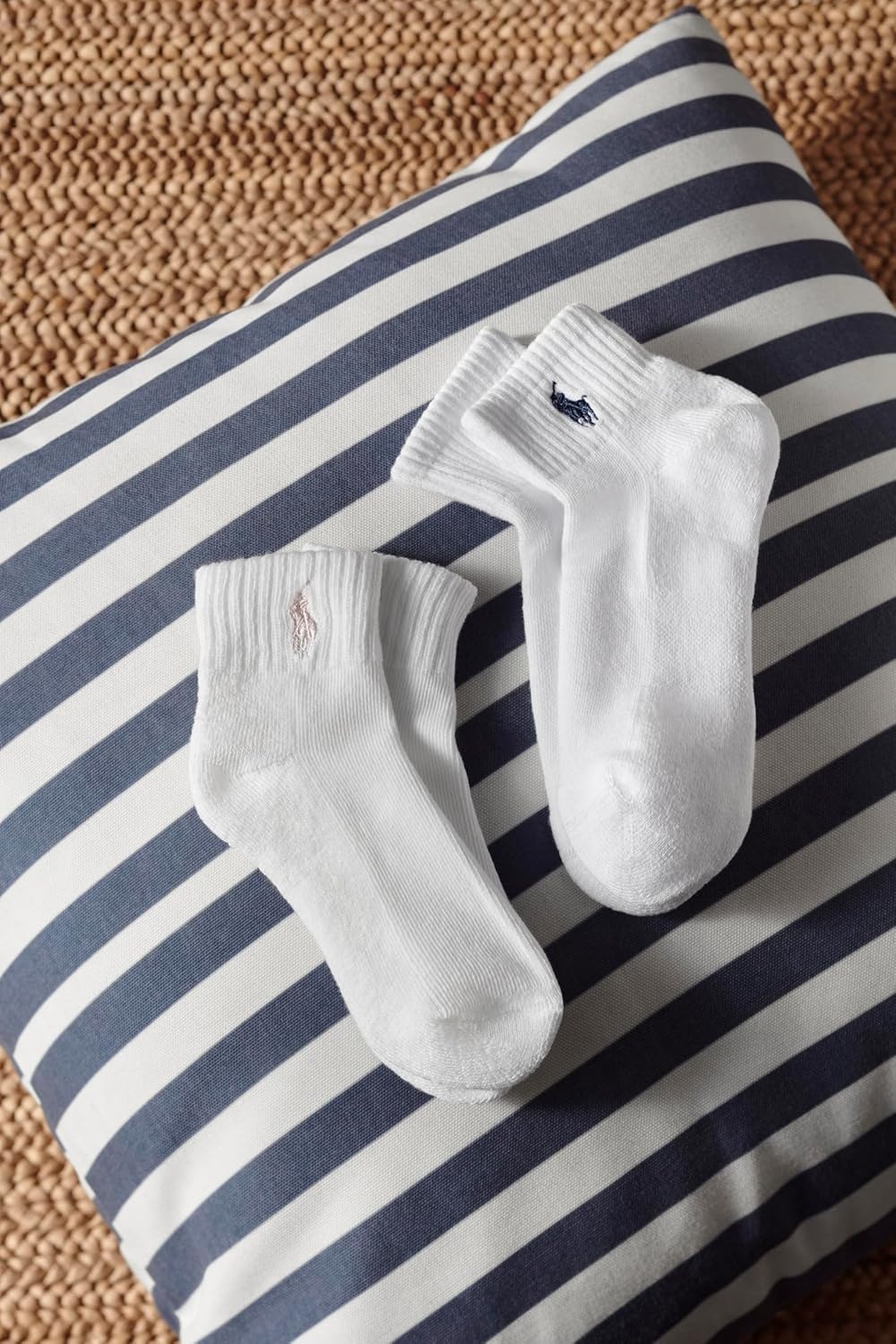 imagePolo Ralph Lauren Babys Classic Sport Ankle Socks 6 Pair Pack Soft Stretchy Yarn amp Stay Up TopWhite