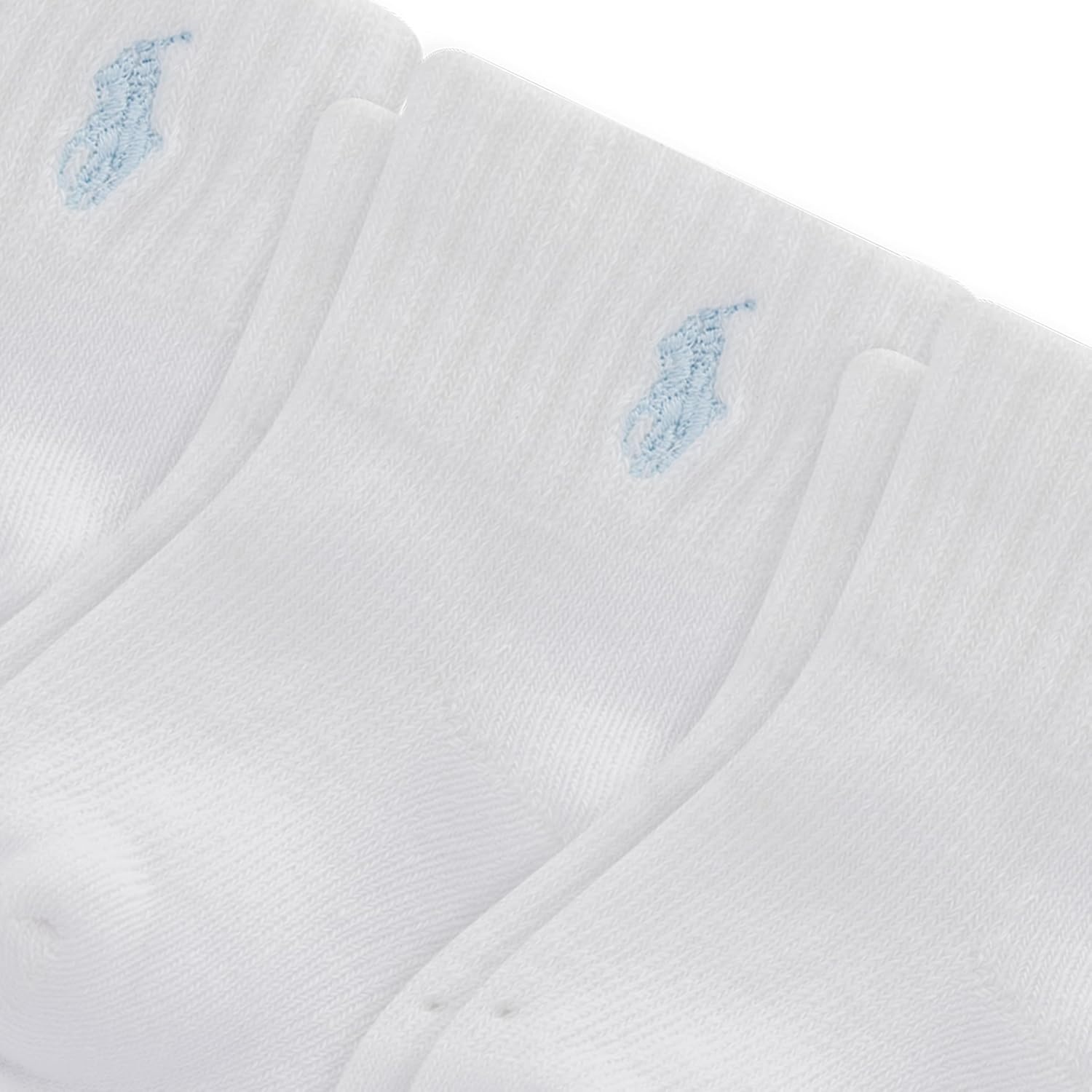 imagePolo Ralph Lauren Babys Classic Sport Ankle Socks 6 Pair Pack Soft Stretchy Yarn amp Stay Up TopWhite Soft Blue Pony