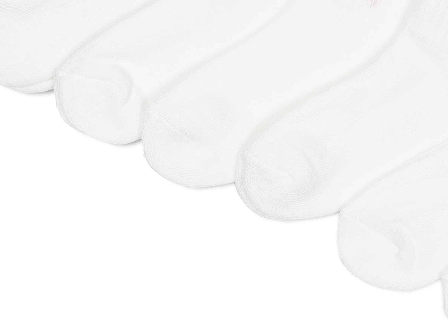 imagePolo Ralph Lauren Girls Athletic Performance Ankle Socks 6 Pair Pack Soft Cushioned ComfortWhite