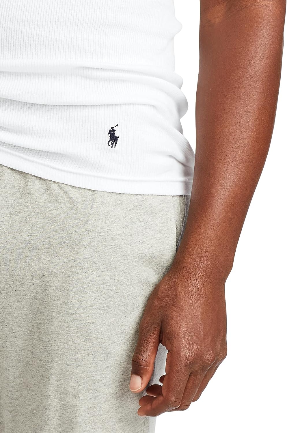 imagePolo Ralph Lauren Mens Classic Fit Cotton Tanks 3PacksWhiteNavy 3 Pack