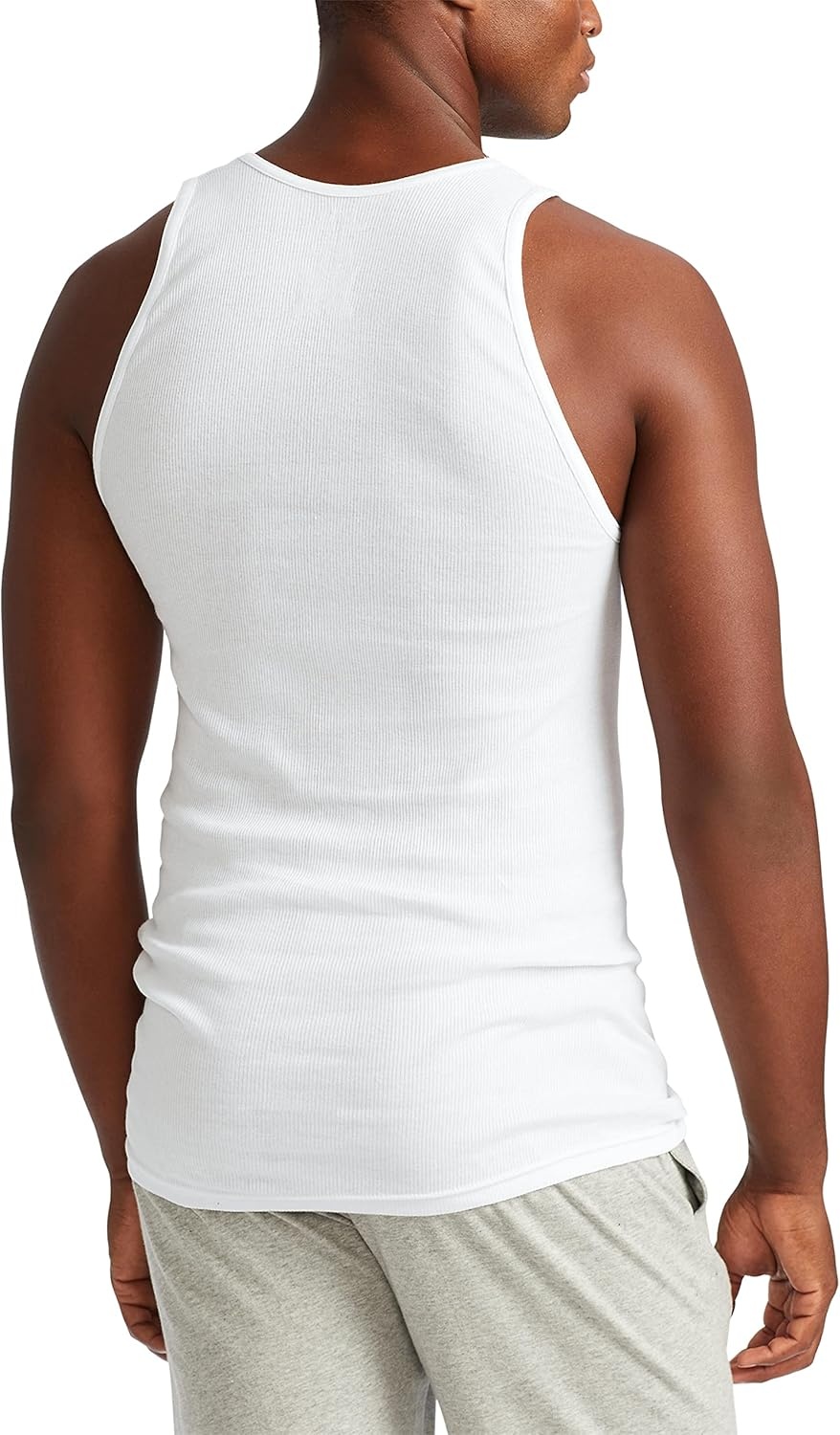 imagePolo Ralph Lauren Mens Classic Fit Cotton Tanks 3PacksWhiteNavy 3 Pack