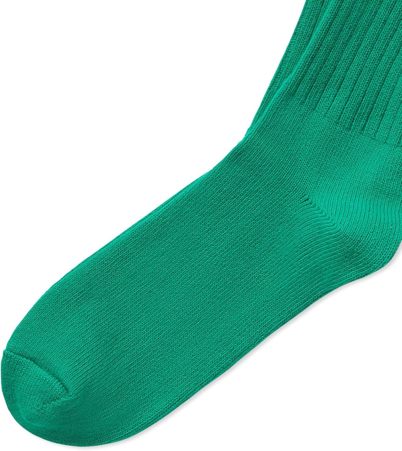 imagePolo Ralph Lauren Mens Cotton Ribbed Dress Crew Socks 1 Pair Pack Solid Color Cushioned ComfortGreen