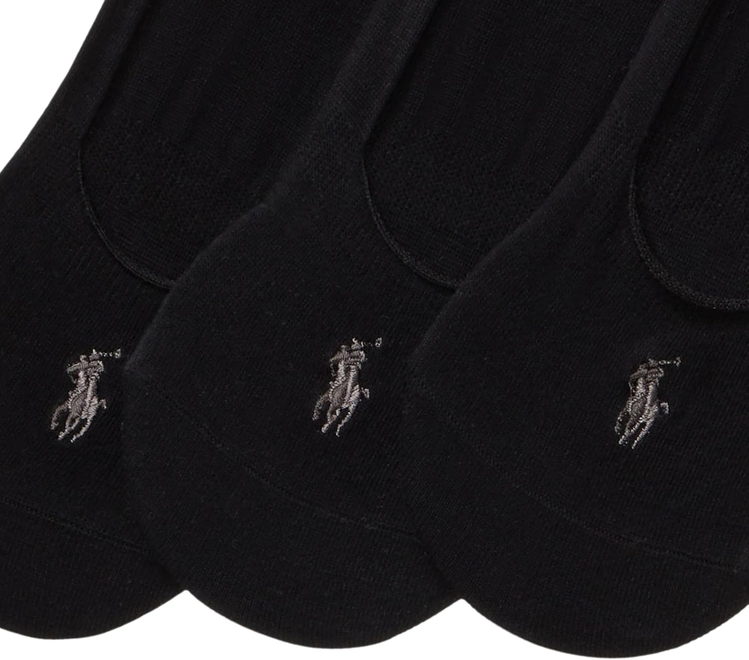 imagePolo Ralph Lauren Mens Dress Liner Socks 3 Pair Pack Lightweight Cotton Comfort with NonSlip HeelBlack