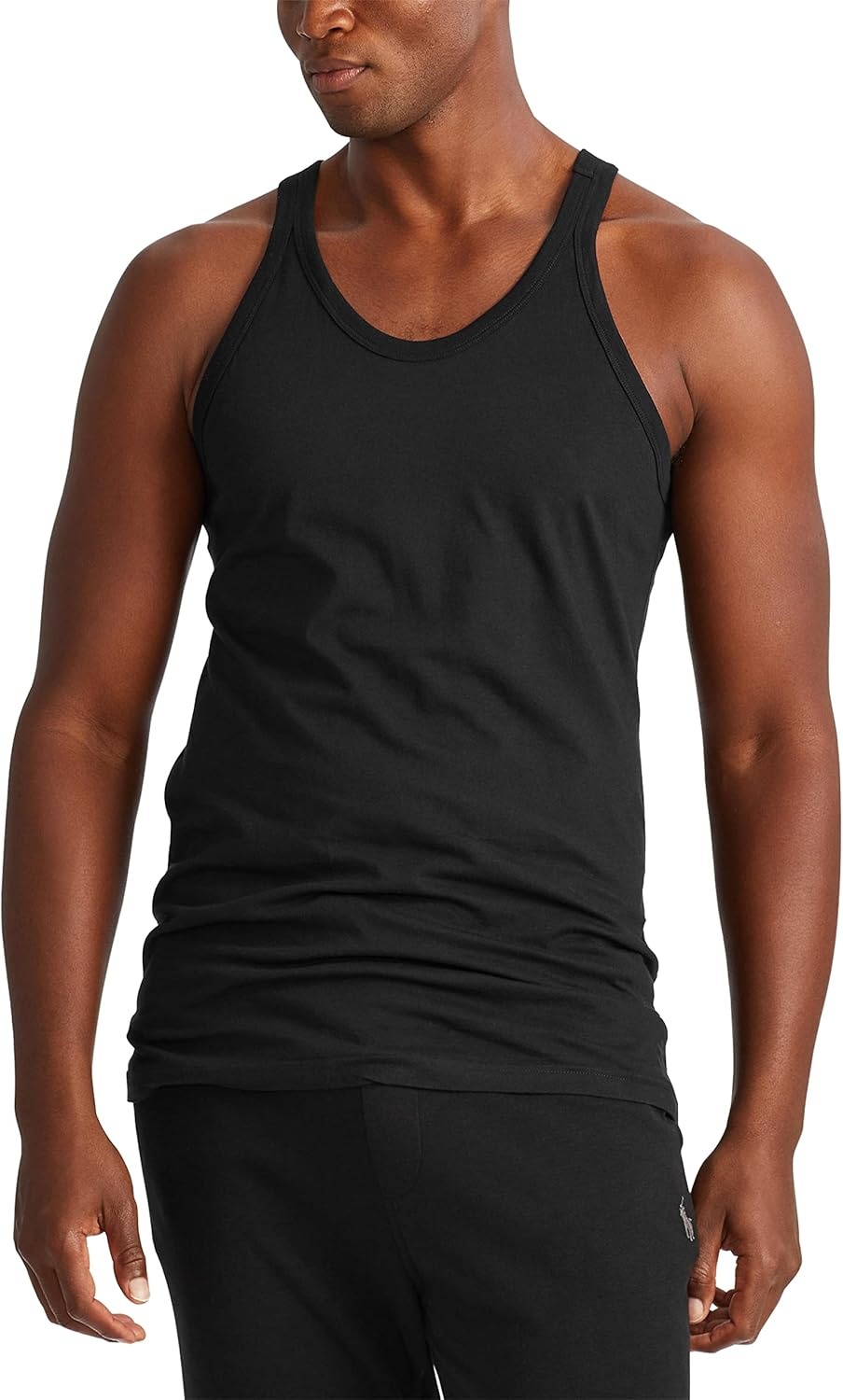 imagePolo Ralph Lauren Mens Slim Fit Cotton Tank 3PackAndover HeatherBlack Madison HeatherBlack BlackRed 3 Pack