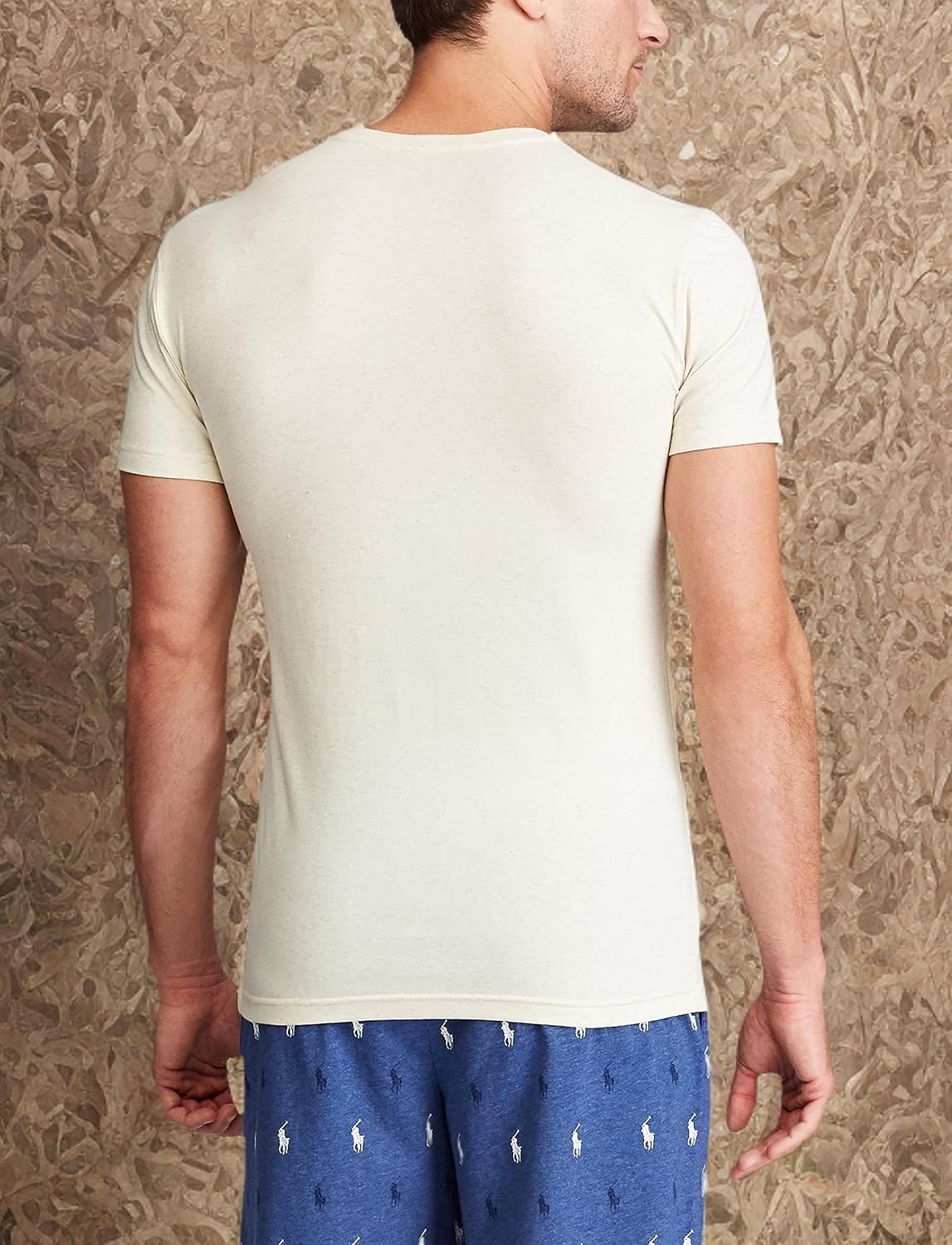 imagePolo Ralph Lauren Mens Slim Fit Stretch Crew Undershirts 3PackOatmeal HeatherWhite Sand HeatherWhite Andover HeatherWhite 3 Pack
