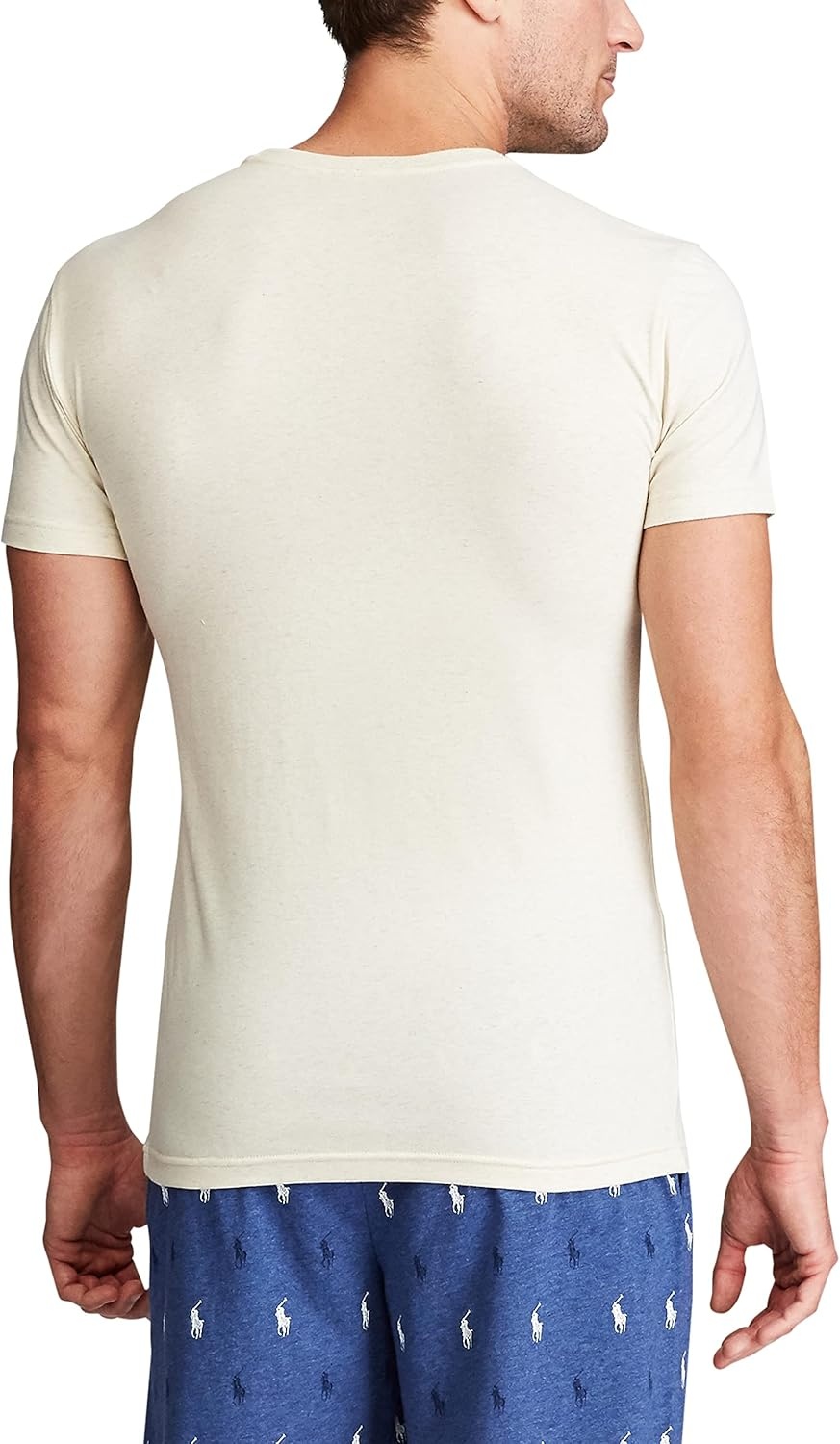 imagePolo Ralph Lauren Mens Slim Fit Stretch Crew Undershirts 3PackOatmeal HeatherWhite Sand HeatherWhite Andover HeatherWhite 3 Pack