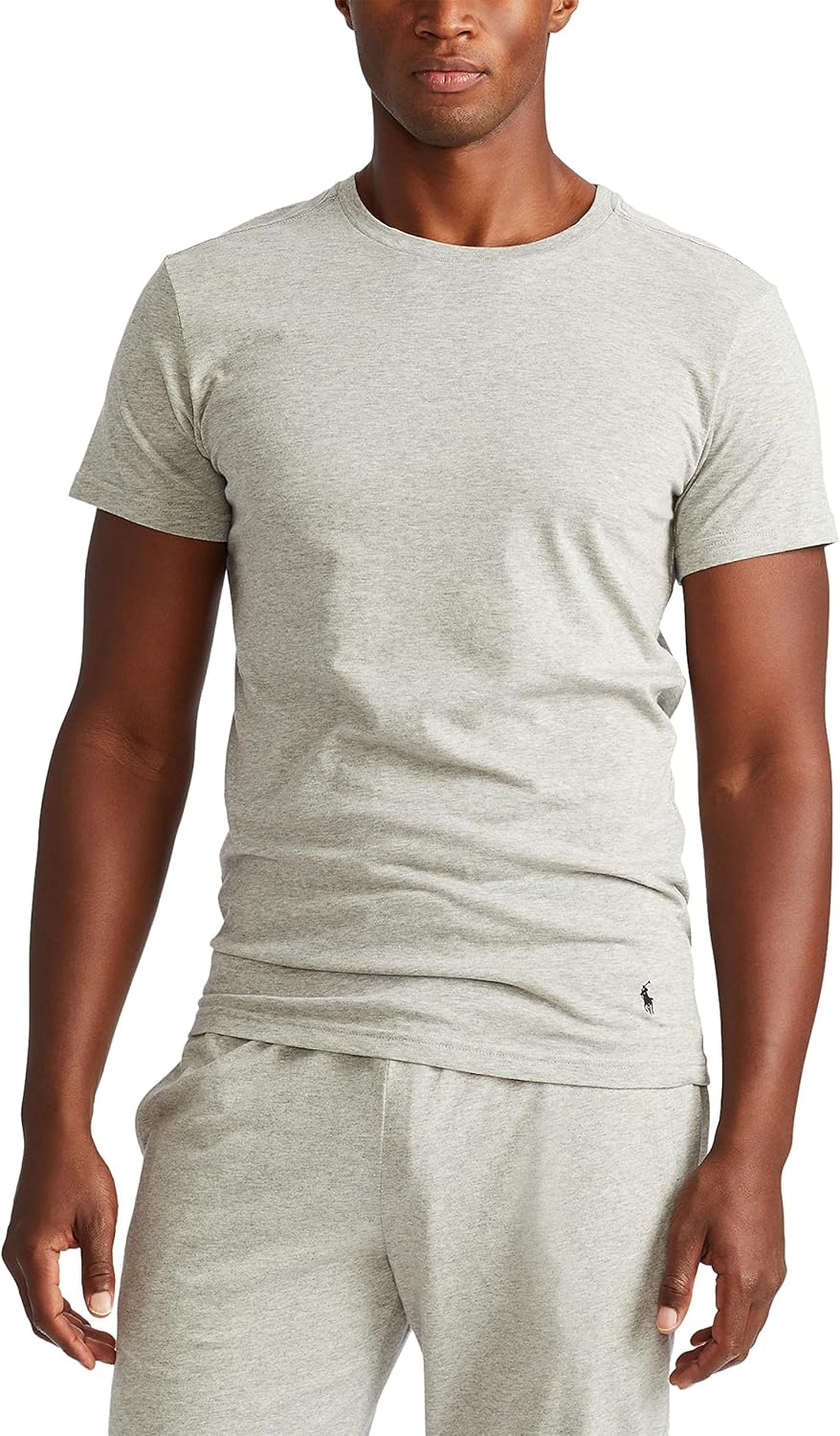 imagePolo Ralph Lauren Mens TShirt Pack 3Pack Cotton Mens Clothing Crewneck Undershirt Slim Fit ShortSleeve TeesAndover HeatherBlack Madison HeatherBlack BlackRed 3 Pack