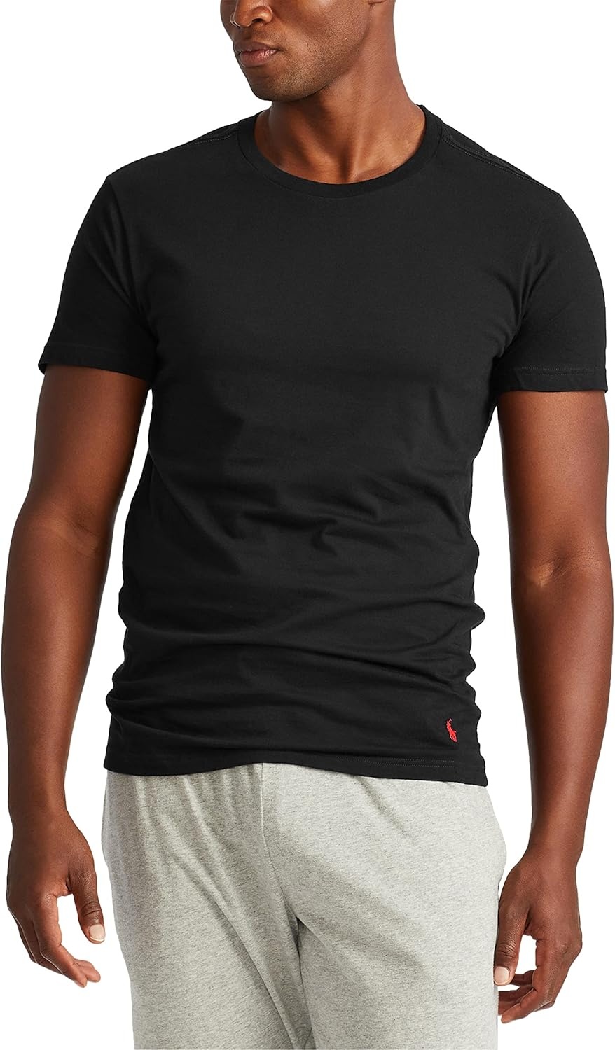 imagePolo Ralph Lauren Mens TShirt Pack 3Pack Cotton Mens Clothing Crewneck Undershirt Slim Fit ShortSleeve TeesAndover HeatherBlack Madison HeatherBlack BlackRed 3 Pack