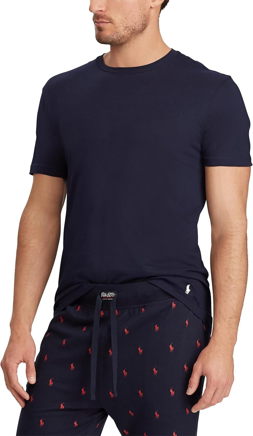 imagePolo Ralph Lauren Mens TShirt Pack 3Pack Cotton Mens Clothing Crewneck Undershirt Slim Fit ShortSleeve TeesAndover HeatherNavy BlueWhite NavyWhite 3 Pack