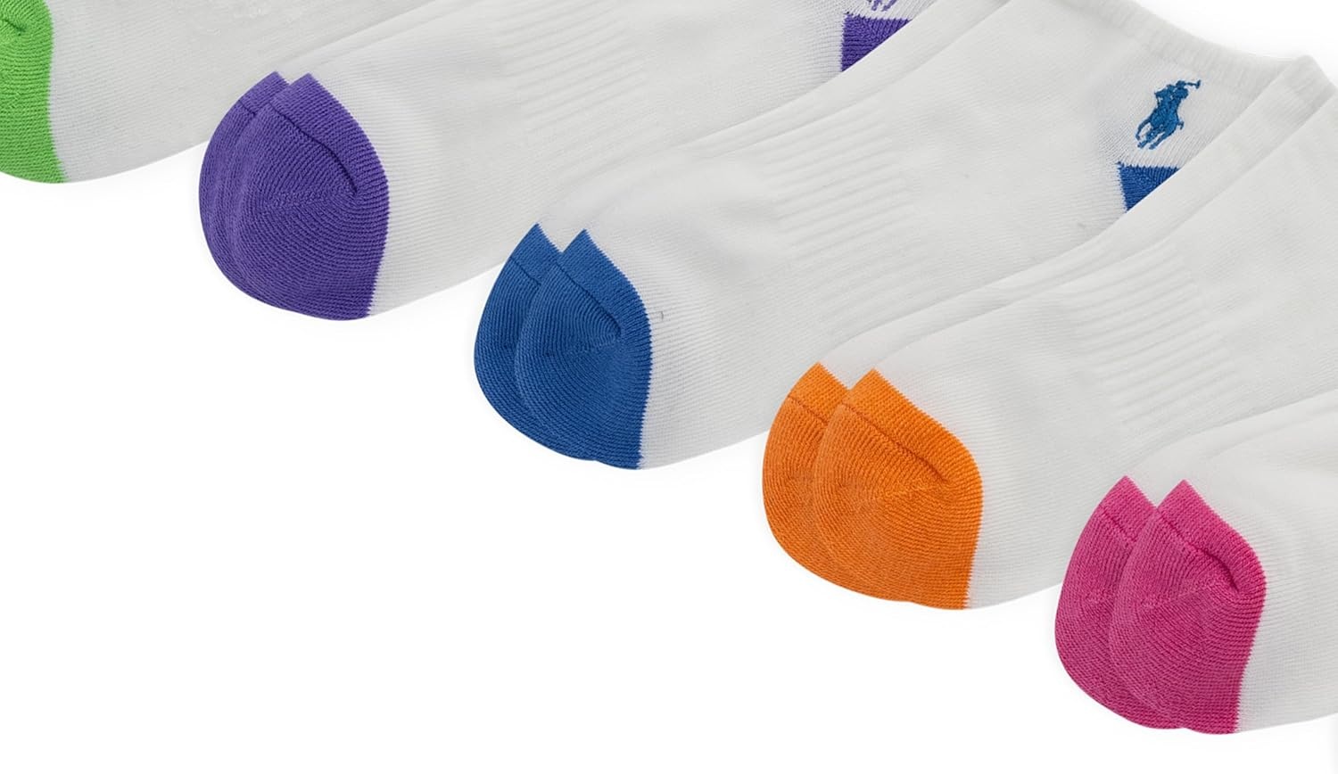 imagePolo Ralph Lauren boys Classic Sport Low Cut Socks 6 Pair Pack Soft Stretchy Yarn amp Arch SupportMulticolor Tip