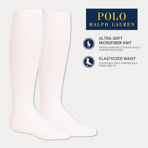 imagePolo Ralph Lauren girls Ultra Soft Microfiber Tights 2 Pair Pack Pinchfree FitBlack