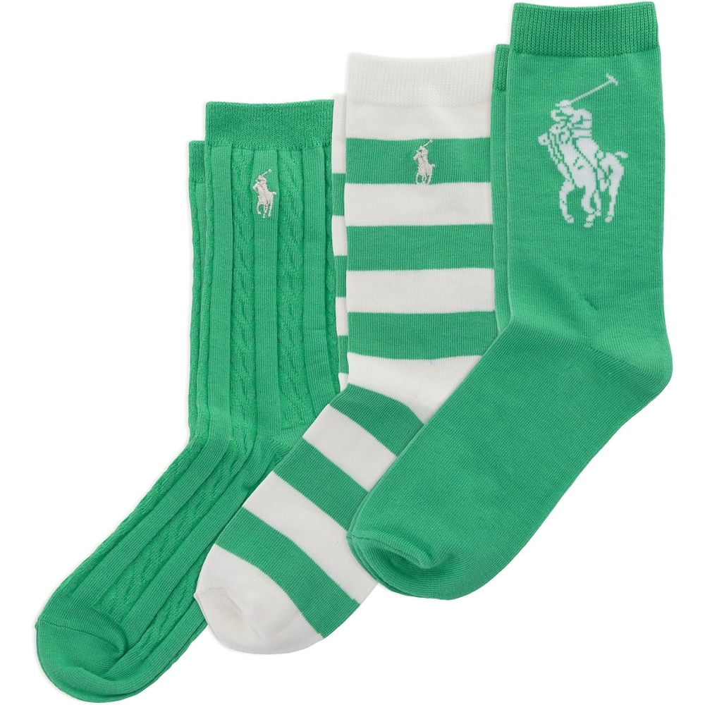 imagePOLO RALPH LAUREN Boys Candy Shop Multicolor Ankle Socks 1 Pair Pack Sustainable Cotton ComfortGreen