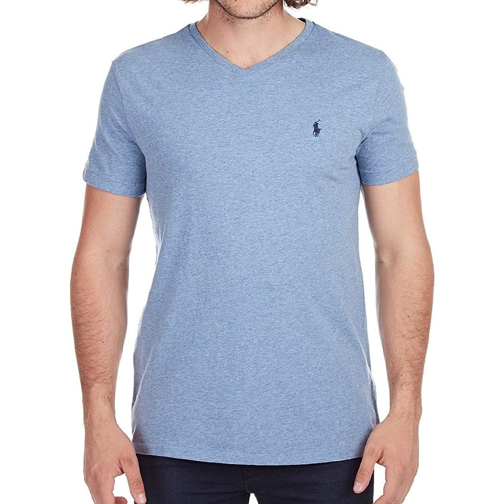 imagePOLO RALPH LAUREN Classic Fit VNeck TShirtCobalt Heather