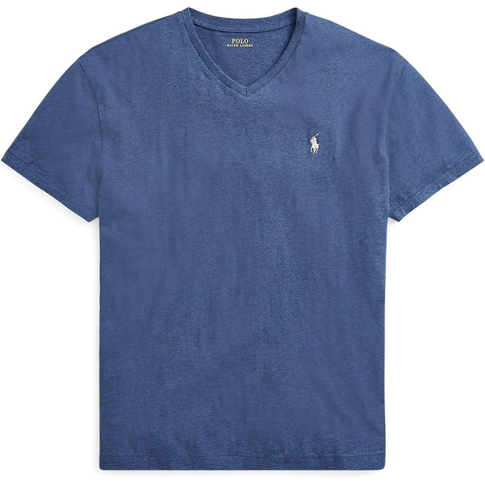 imagePOLO RALPH LAUREN Classic Fit VNeck TShirtDerbyblue Heather