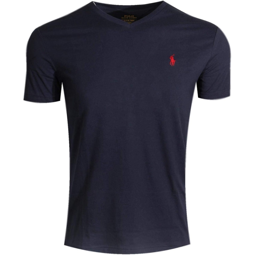 imagePOLO RALPH LAUREN Classic Fit VNeck TShirtInk Red Pony