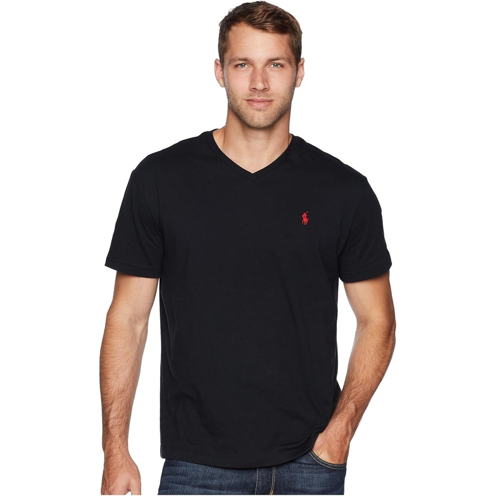 imagePOLO RALPH LAUREN Classic Fit VNeck TShirtPolo Black