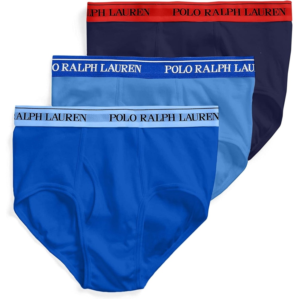 imagePOLO RALPH LAUREN Mens Classic Fit Cotton Briefs MultipacksRoyalBlueNavy  3 Pack