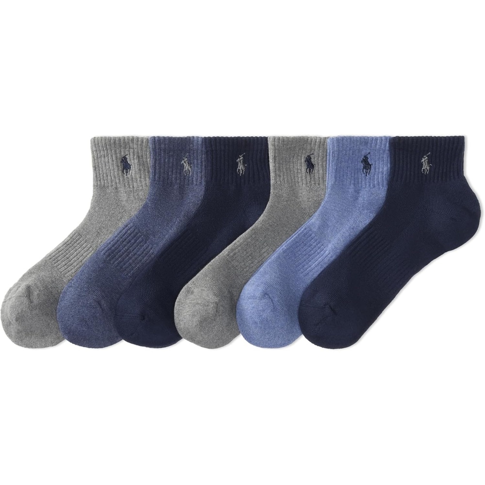 imagePOLO RALPH LAUREN Mens Performance Cotton Quarter SocksDenim