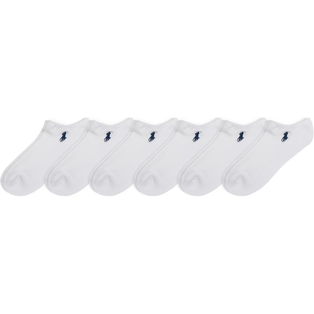 imagePOLO RALPH LAUREN Womens Performance Cotton Low Cut Socks 6PackWhite