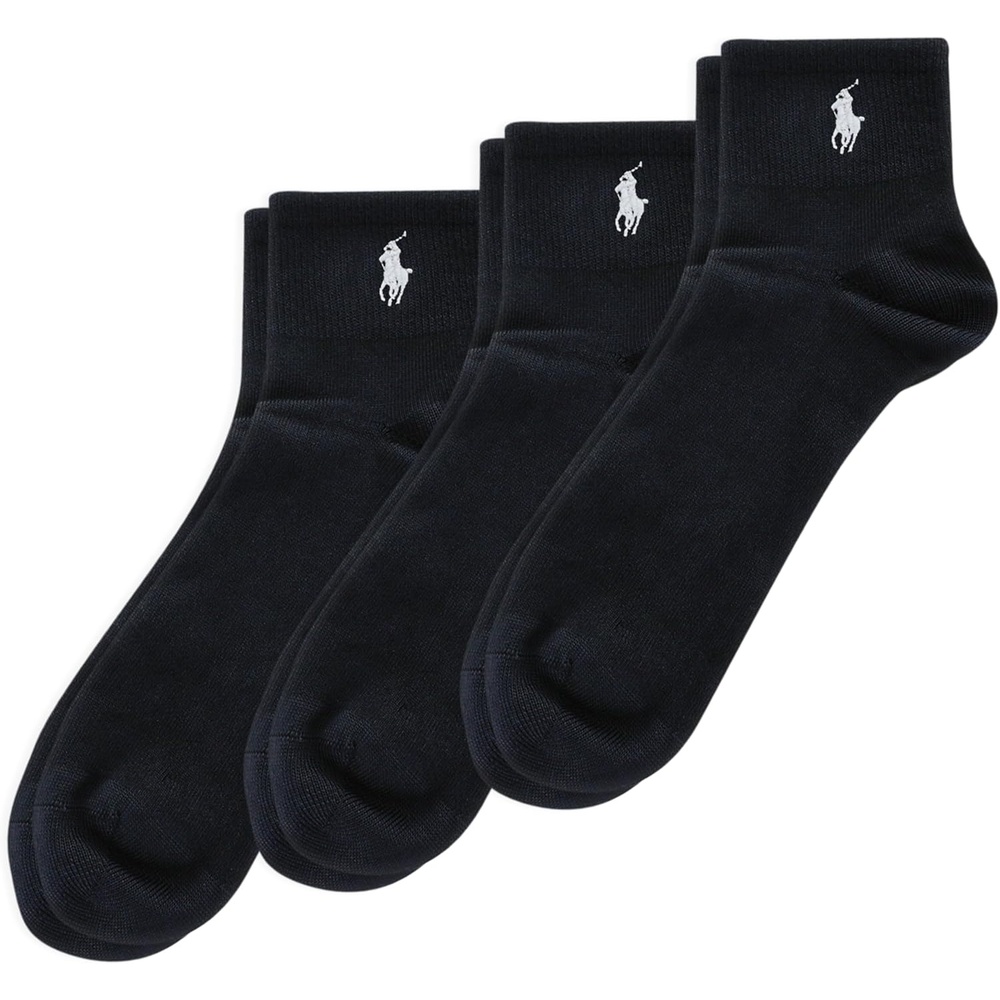 imagePOLO RALPH LAUREN Womens Super Soft Ankle Socks  3 Pair Pack  Reinforced Heel amp ToeBlack