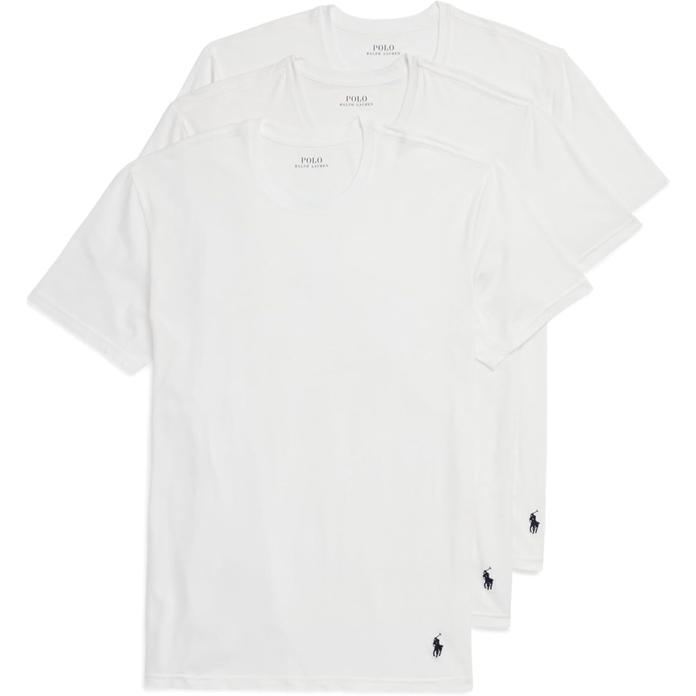 imagePolo Ralph Lauren Mens 4d Flex Cooling Ventilation Cotton Modal Crew Undershirts 3PackWhiteCruise Navy  3 Pack
