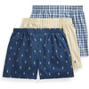 Navy/Yellow  Stripe/Navy  Plaid/Yellow - 3 Pack