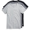 Polo Black/White  Charcoal Heather/White  Andover Heather/White - 3 Pack