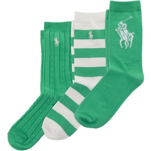 POLO RALPH LAUREN Boys’ Candy Shop Multicolor Ankle Socks – 1 Pair Pack – Sustainable Cotton Comfort(Green)