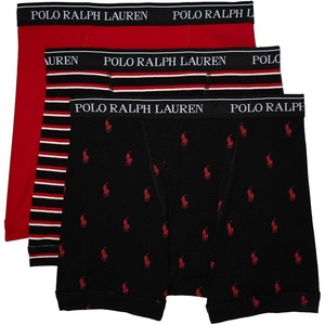 POLO RALPH LAUREN Classic Fit Stretch Boxer Briefs(Black/Black Multi Stripe/Rl2000 Red)