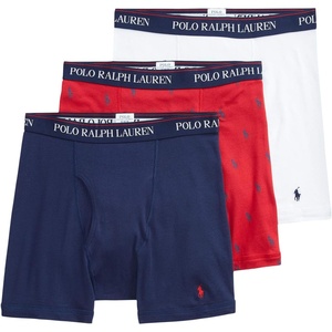 POLO RALPH LAUREN Classic Fit Stretch Boxer Briefs(Cruise Navy/Rl2000 Red/Cruise Navy All Over Pony Player/White)