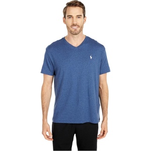 POLO RALPH LAUREN Classic Fit V-Neck T-Shirt(Derby Blue Heather)